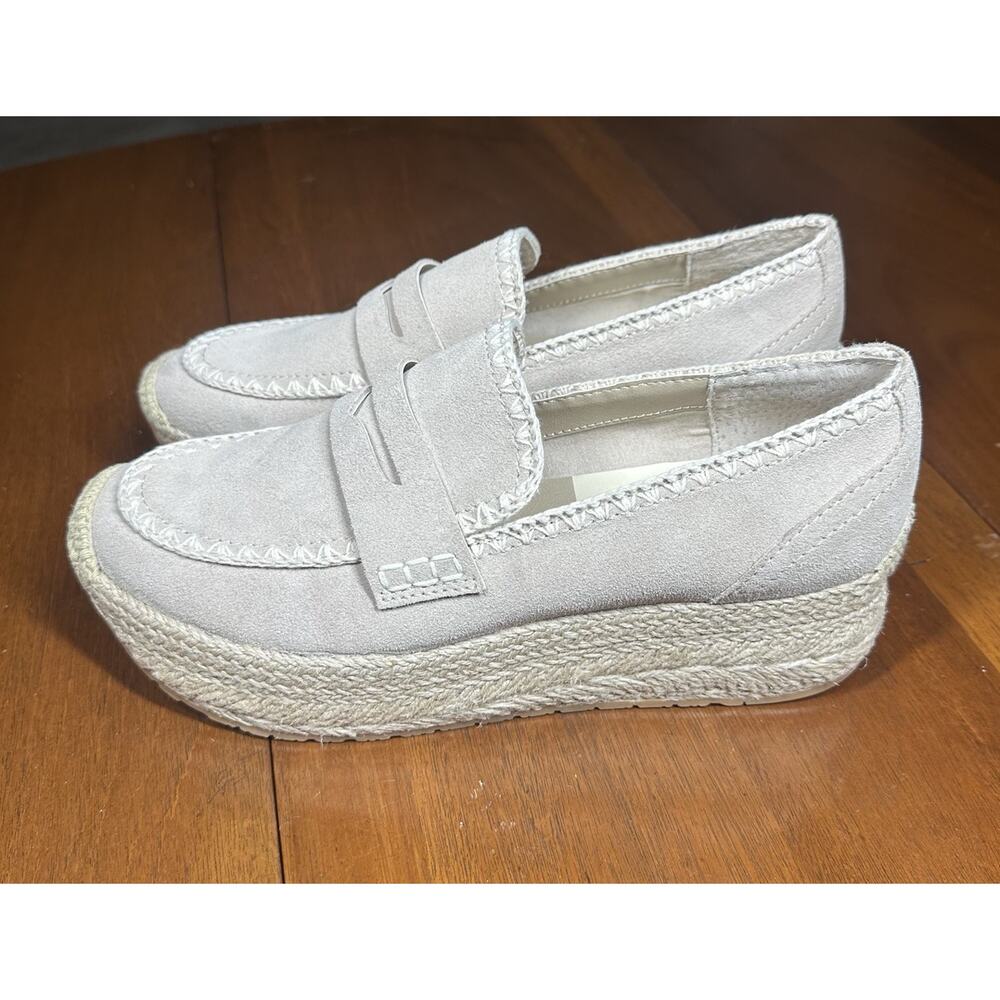 Dolce Vita Janine Platform Sneaker Comfort‎ Loafers Womens 8.5 Bone Nude Suede